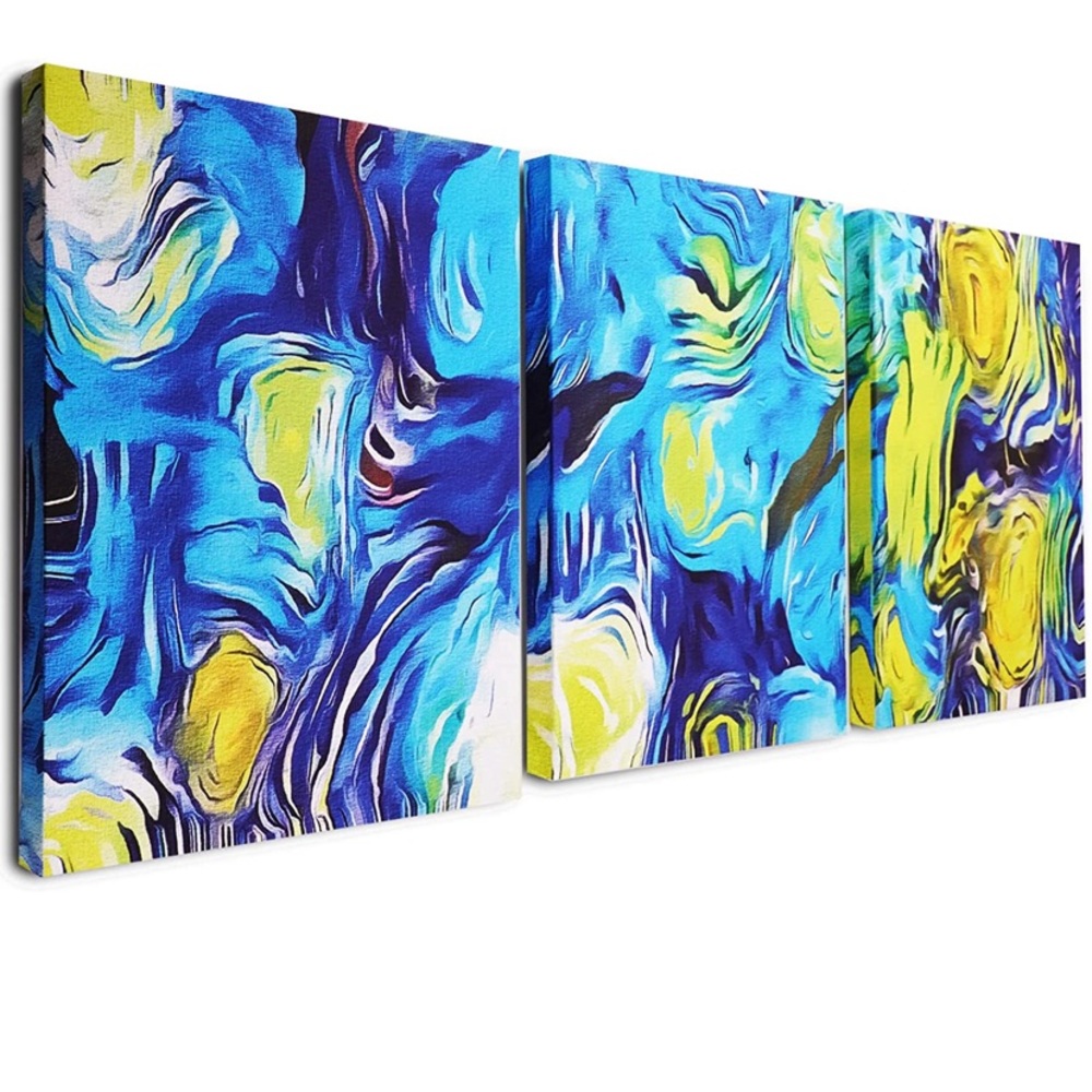 Modern three-piece wall decor